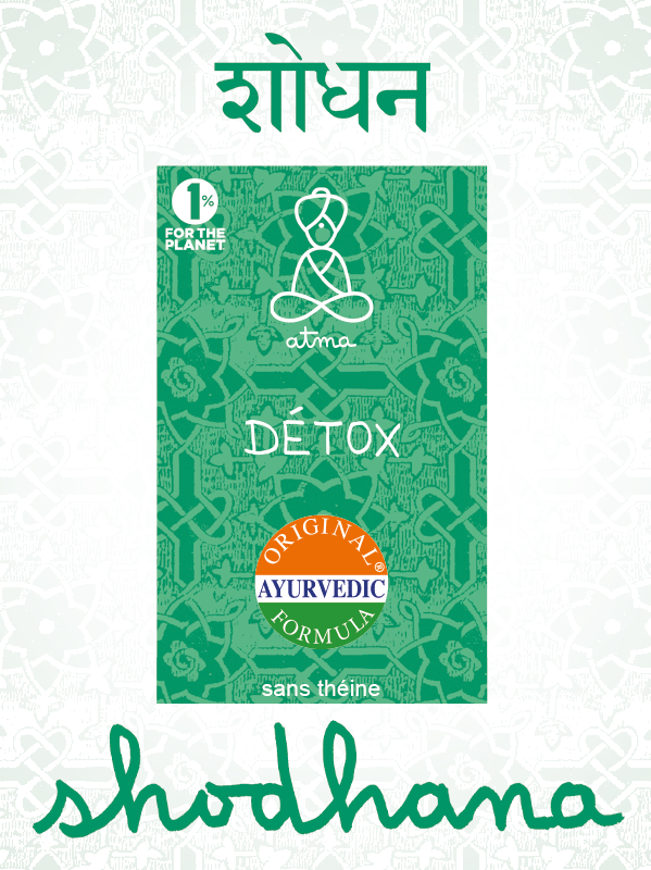 Shodhana - détox, infusion biologique ayurvédique avec sanskrit