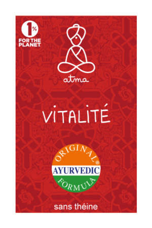 boite rouge de Virya - Vitalité une infusion biologique originale formula ayurvédique