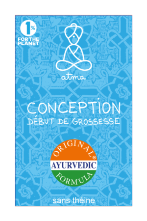 boite bleu Yoni - Conception, Début de Grossesse une infusion biologique originale formula ayurvédique